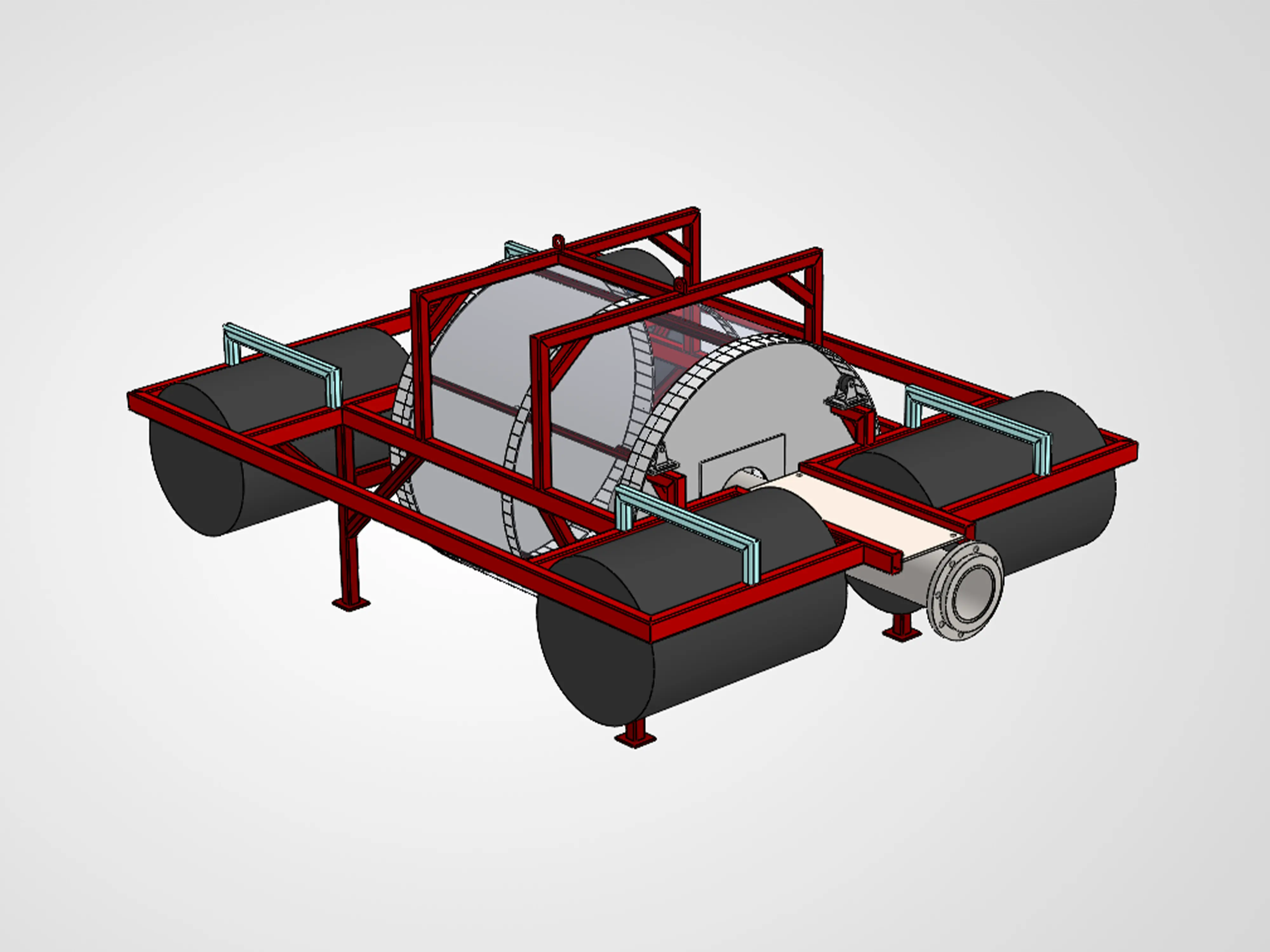 Rotary screen drum trommel